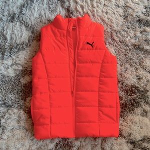 Puma girls pink vest jacket M 10/12